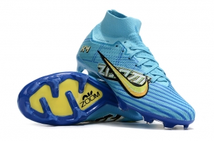 Футбольные бутсы Nike Air Zoom Mercurial Superfly IX Elite FG голубые