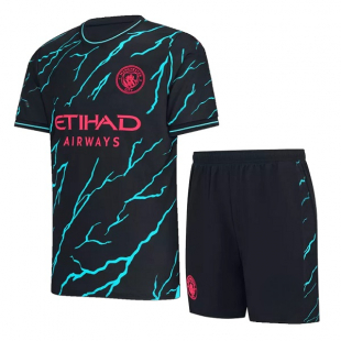 Манчестер Сити комплект взрослой формы (Реплика) сезон 2023/24 гостевой 3 форма (Майка + Шорты)