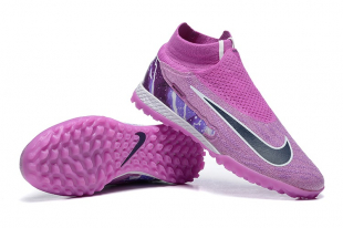 Детские футбольные бутсы (сороконожки) Nike Phantom GX Elite фиолетовые