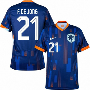 Сборная Голландия майка игровая F. DE JONG 21 UEFA EURO 2024 гостевая