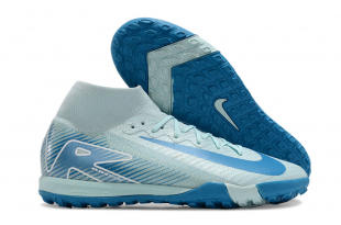 Детские футбольные бутсы (сороконожки) Nike Mercurial Superfly X Elite TF голубые