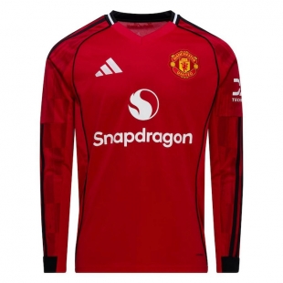 Манчестер Юнайтед футболка игровая длинный рукав сезон 2025/26 домашняя