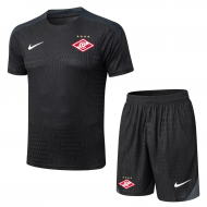 Спартак Москва тренировочный аутентичный комплект (майка+шорты) чёрный