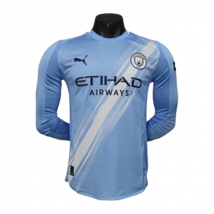 Манчестер Сити футболка аутентичная длинный рукав сезон 2025/26 домашняя