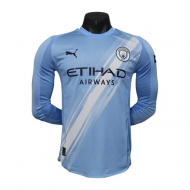 Манчестер Сити футболка аутентичная длинный рукав сезон 2025/26 домашняя