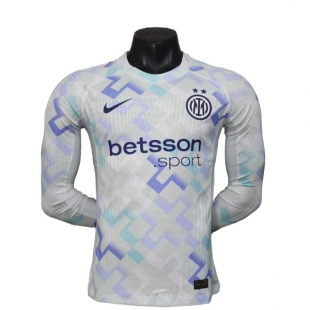 Интер футболка игровая длинный рукав сезон 2025/26 гостевая