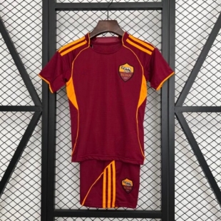 Рома детский комплект формы (Реплика) сезон 2025/26 домашний (майка + шорты)