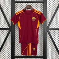 Рома детский комплект формы (Реплика) сезон 2025/26 домашний (майка + шорты)