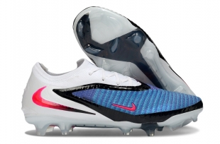 Детские футбольные бутсы Nike Phantom GX III Elite FG бело голубые
