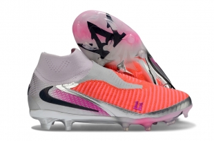 Детские футбольные бутсы Nike Phantom GX III Elite FG серые с носком