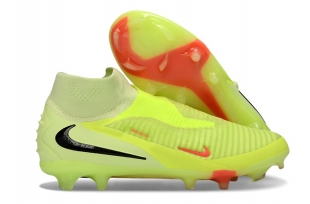 Детские футбольные бутсы Nike Phantom GX III Elite FG зеленые с носком