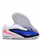Детские футбольные бутсы (сороконожки) Nike Phantom GX III Elite TF бело голубые
