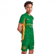 Манчестер Сити вратарская форма детская сезон 2025/26 зеленая (майка+шорты)