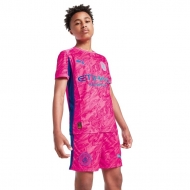 Манчестер Сити вратарская форма детская сезон 2025/26 розовая (майка+шорты)