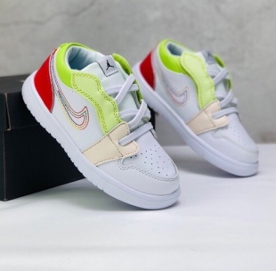 Детские спортивные кроссовки Nike AJ1 зеленые