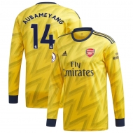 Арсенал футболка игровая длинный рукав 2019/20 с нанесением игрока AUBAMEYANG 14 гостевая Арсенал футболка игровая длинный рукав 2019/20 с нанесением игрока AUBAMEYANG 14 гостевая
