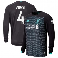 Ливерпуль футболка игровая длинный рукав 2019/20 с нанесением игроков VIRGIL 4 гостевая 3 форма Ливерпуль футболка игровая длинный рукав 2019/20 с нанесением игроков VIRGIL 4 гостевая 3 форма