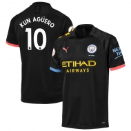 Манчестер Сити футболка игровая 2019/20 с нанесением игрока KUN AGUERO 10 гостевая Манчестер Сити футболка игровая 2019/20 с нанесением игрока KUN AGUERO 10 гостевая