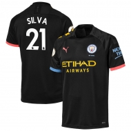 Манчестер Сити футболка игровая 2019/20 с нанесением игрока SILVA 21 гостевая Манчестер Сити футболка игровая 2019/20 с нанесением игрока SILVA 21 гостевая