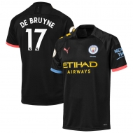 Манчестер Сити футболка игровая 2019/20 с нанесением игрока DE BRUYNE 17 гостевая Манчестер Сити футболка игровая 2019/20 с нанесением игрока DE BRUYNE 17 гостевая
