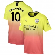 Манчестер Сити футболка игровая 2019/20 с нанесением игрока KUN AGUERO 10 гостевая 3 форма Манчестер Сити футболка игровая 2019/20 с нанесением игрока KUN AGUERO 10 гостевая 3 форма