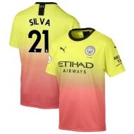 Манчестер Сити футболка игровая 2019/20 с нанесением игрока SILVA 21 гостевая 3 форма Манчестер Сити футболка игровая 2019/20 с нанесением игрока SILVA 21 гостевая 3 форма