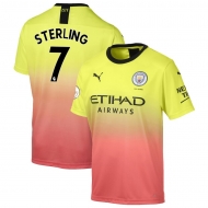 Манчестер Сити футболка игровая 2019/20 с нанесением игрока STERLING 7 гостевая 3 форма Манчестер Сити футболка игровая 2019/20 с нанесением игрока STERLING 7 гостевая 3 форма