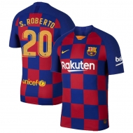 Барселона футболка игровая 2019/20 с нанесением игрока S.ROBERTO 20 домашняя Барселона футболка игровая 2019/20 с нанесением игрока S.ROBERTO 20 домашняя
