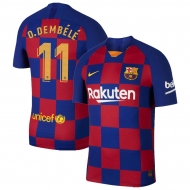 Барселона футболка игровая 2019/20 с нанесением игрока D.DEMBELE 11 домашняя Барселона футболка игровая 2019/20 с нанесением игрока D.DEMBELE 11 домашняя