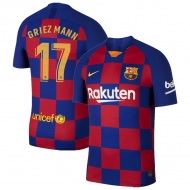 Барселона футболка игровая 2019/20 с нанесением игрока GRIEZMANN 17 домашняя Барселона футболка игровая 2019/20 с нанесением игрока GRIEZMANN 17 домашняя