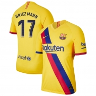 Барселона футболка игровая 2019/20 с нанесением игрока GRIEZMANN 17 гостевая Барселона футболка игровая 2019/20 с нанесением игрока GRIEZMANN 17 гостевая