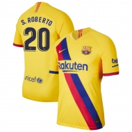 Барселона футболка игровая 2019/20 с нанесением игрока S.ROBERTO 20 гостевая Барселона футболка игровая 2019/20 с нанесением игрока S.ROBERTO 20 гостевая