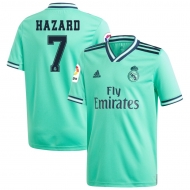 Реал Мадрид футболка игровая 2019/20 с нанесением игрока HAZARD 7 гостевая 3 форма Реал Мадрид футболка игровая 2019/20 с нанесением игрока HAZARD 7 гостевая 3 форма