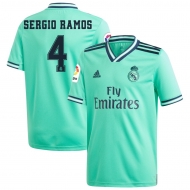 Реал Мадрид футболка игровая 2019/20 с нанесением игрока SERGIO RAMOS 4 гостевая 3 форма Реал Мадрид футболка игровая 2019/20 с нанесением игрока SERGIO RAMOS 4 гостевая 3 форма