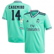 Реал Мадрид футболка игровая 2019/20 с нанесением игрока CASEMIRO 14 гостевая 3 форма Реал Мадрид футболка игровая 2019/20 с нанесением игрока CASEMIRO 14 гостевая 3 форма