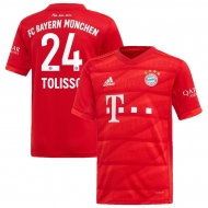 Бавария Мюнхен футболка игровая 2019/20 с нанесением игрока TOLISSO 24 домашняя Бавария Мюнхен футболка игровая 2019/20 с нанесением игрока TOLISSO 24 домашняя
