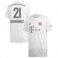 Бавария Мюнхен футболка игровая 2019/20 с нанесением игрока HERNANDEZ 21 гостевая Бавария Мюнхен футболка игровая 2019/20 с нанесением игрока HERNANDEZ 21 гостевая