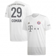 Бавария Мюнхен футболка игровая 2019/20 с нанесением игрока COMAN 29 гостевая Бавария Мюнхен футболка игровая 2019/20 с нанесением игрока COMAN 29 гостевая