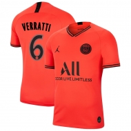 Пари Сен-Жермен футболка игровая версия JORDAN 2019/20 с нанесением игрока VERRATTI 6 гостевая Пари Сен-Жермен футболка игровая версия JORDAN 2019/20 с нанесением игрока VERRATTI 6 гостевая